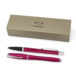 eleganckie pudełko parker na pióro i długopis