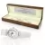 Srebrny zegarek damski w drewnianym etui z opcją graweru